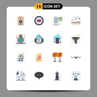 Universal Icon Symbols Group of 16 Modern Flat Colors of investment finance policy business party Editable Pack of Creative Vector Design Elements