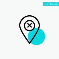 Location Map Navigation Pin turquoise highlight circle point Vector icon