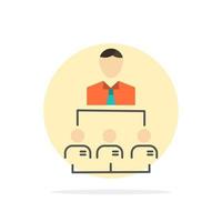 Organization Business Human Leadership Management Abstract Circle Background Flat color Icon vector