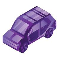 Smart electric car icon, isometric style vector