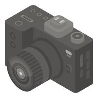 Professional camera icon, isometric style vector