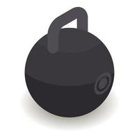 Kettlebell icon, isometric style vector