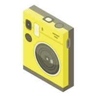 Underwater camera icon, isometric style vector