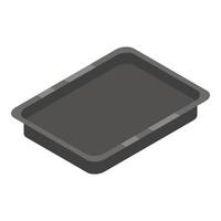 Bakery tray icon, isometric style vector