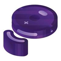 Smart robot vacuum cleaner icon, isometric style vector