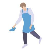 Man from cleaning service icon, isometric style vector