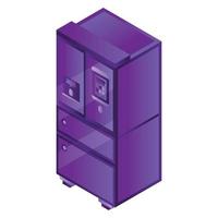 Smart fridge icon, isometric style vector