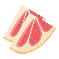 Slice of grapefruit icon, isometric style vector