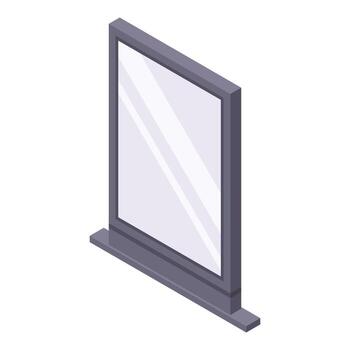 icono de la caja de luz de la ciudad de la calle, estilo isométrico vector