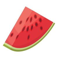 Slice watermelon icon, isometric style vector