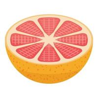 icono de medio pomelo, estilo isométrico vector