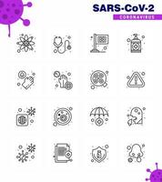 Simple Set of Covid19 Protection Blue 25 icon pack icon included washing hands assistance care soap viral coronavirus 2019nov disease Vector Design Elements