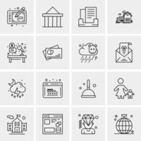 16 Universal Business Icons Vector Creative Icon Illustration to use in web and Mobile Related project