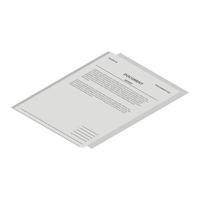 Document report icon, isometric style vector