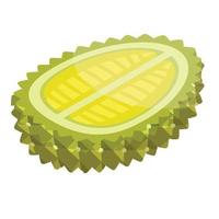 icono de medio durian, estilo isométrico vector