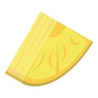 Slice of pineapple icon, isometric style vector