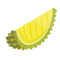 Piece of durian icon, isometric style vector