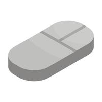 Computer mouse icon, isometric style vector