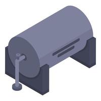 Petrol cistern icon, isometric style vector