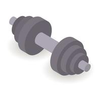 Dumbbell icon, isometric style vector