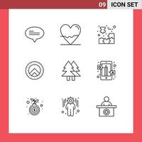 9 Thematic Vector Outlines and Editable Symbols of eco greece box seurity piece Editable Vector Design Elements