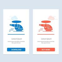 Helicopter Chopper Medical Ambulance Air  Blue and Red Download and Buy Now web Widget Card Template vector