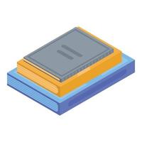 Stack of book icon, isometric style vector