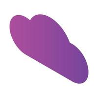 Purple cloud icon, isometric style vector