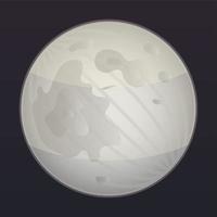 Space moon icon, isometric style vector