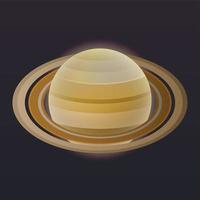 Saturn planet icon, isometric style vector