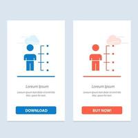 Skills Abilities Employee Human Man People  Blue and Red Download and Buy Now web Widget Card Template vector