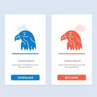 Animal Bird Eagle Usa  Blue and Red Download and Buy Now web Widget Card Template vector