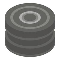 Car bearing icon, isometric style vector