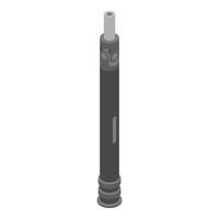 Car driveshaft icon, isometric style vector