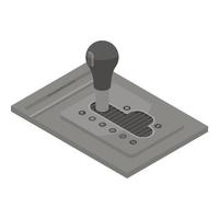 Automatic car gearbox icon, isometric style vector