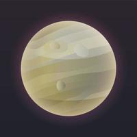 Jupiter planet icon, isometric style vector