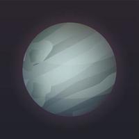 Pluto planet icon, isometric style vector