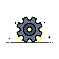 Cogs Gear Setting Wheel  Business Flat Line Filled Icon Vector Banner Template