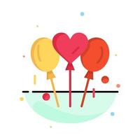 Balloon Love Wedding Heart Business Logo Template Flat Color vector