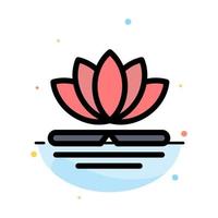 Flower Spa Massage Chinese Abstract Flat Color Icon Template vector
