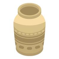 Aquarium vase icon, isometric style vector