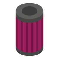 Oil car filter icon, isometric style vector