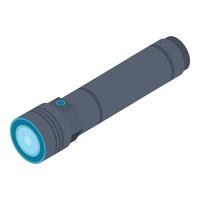 Modern flashlight icon, isometric style vector