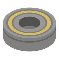 icono de caja de filtro de aire circular, estilo isométrico vector