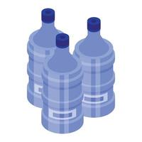 botella de agua para un icono más fresco, estilo isométrico vector