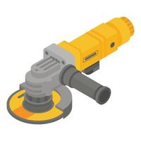 Modern angle grinder icon, isometric style vector