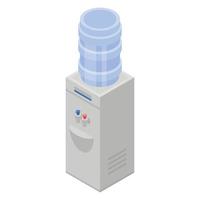 Office water cooler icon, isometric style vector