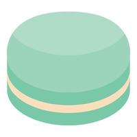 Mint macaroon icon, isometric style vector