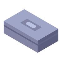 icono de caja de garaje, estilo isométrico vector