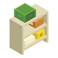 Garage rack icon, isometric style vector